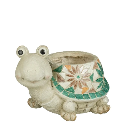 Pot Turtle Green - L35Xw24Xh23Cm