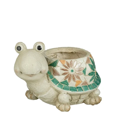 Pot Turtle Green - L35Xw24Xh23Cm