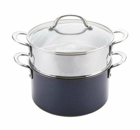 Prestige Opti Steel Steamer Set 24Cm Diamond Blue