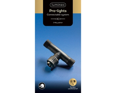 Pro-Lights 2 Way Splitter Outdoor black W6-H4.50cm - image 2