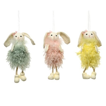 Rabbit Polyester 3Col H17.50cm Asst