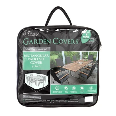 Rectangular Patio Set Cover - Prestige Grey - 8 Seat