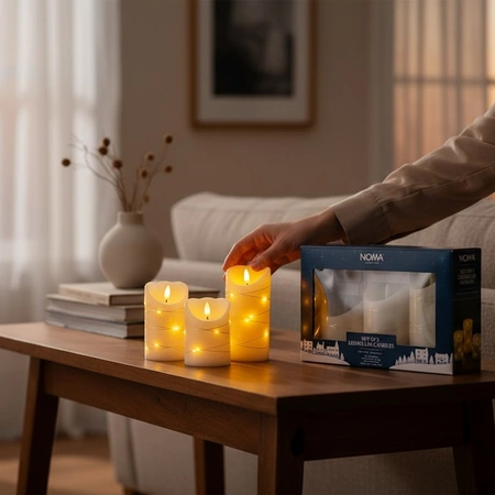 Remote Control Pillar Candles With Bare Wire Leds