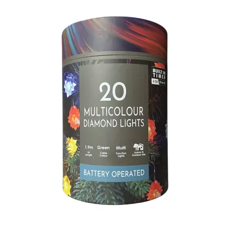Retro Mulit-Colour Diamond 20pk