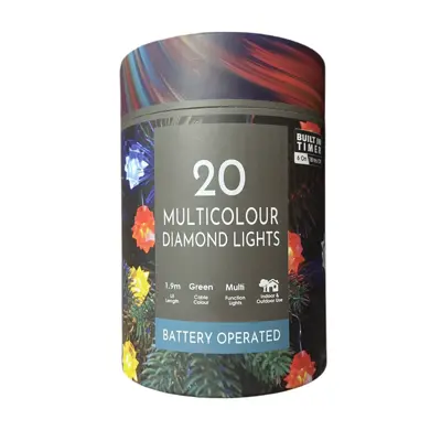 Retro Mulit-Colour Diamond 20pk