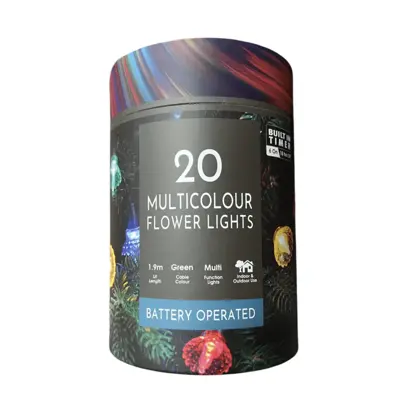 Retro Mulit-Colour Flower 20pk