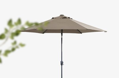 Riviera Round Parasol Taupe 3m