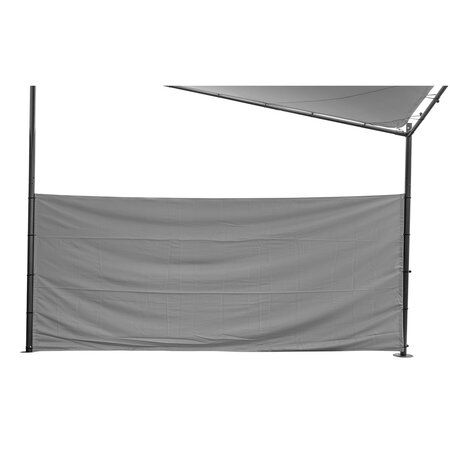 Rodin 3.5m Sail Shade Privacy Screens - Grey (Pack of 2)
