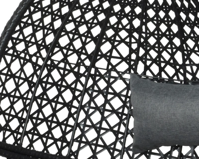 Royan Black Egg Chair Wicker Outdoor - image 4