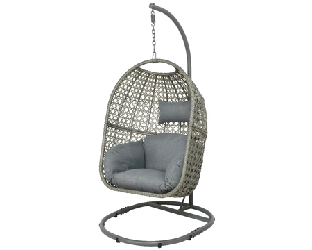 Royan Grey Egg Chair Wicker Outdoor - image 3