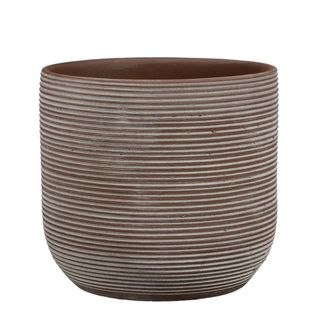 Samuel Pot Round Brown - H21Xd24Cm