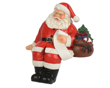 Santa Polyresin Red H.10cm
