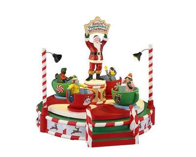 Santa'S Peppermint Teacup Spinner, B/O (4.5V)