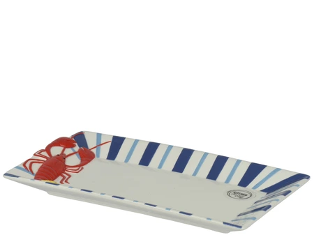 Serving Plate Dolomite Rectangle Lobster White L.25.7Cm X W.14.2Cm - image 1