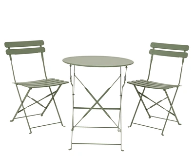 Set Helsingborg Steel Outdoor Green H.71Cm