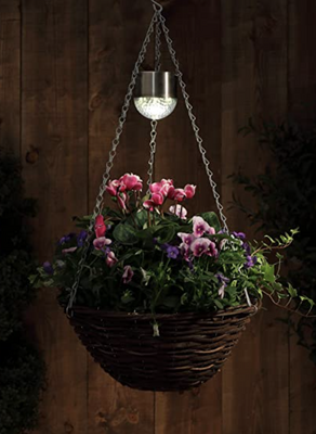 Set Of 2 Solar Hanging Basket Lights