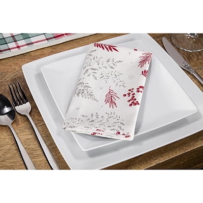 Set of 4 Leaf with Red Berries