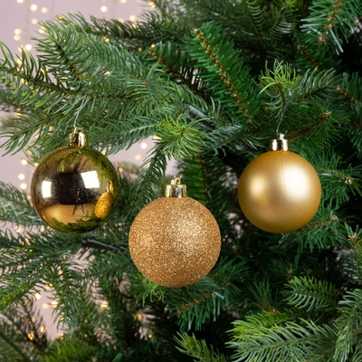 Sh.Proof Plain Baubles Sh-M-Gl Light Gold Dia6Cm - image 2