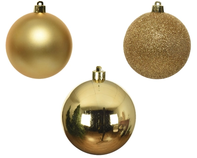 Sh.Proof Plain Baubles Sh-M-Gl Light Gold Dia6Cm