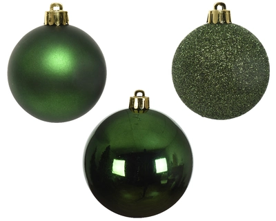 Sh.Proof Plain Baubles Sh-M-Gl Pine Green Dia6Cm