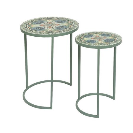 Side Table Cancun Iron Outdoor Green Sml