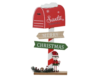 Signboard Mdf green/red L5-W18-H39cm