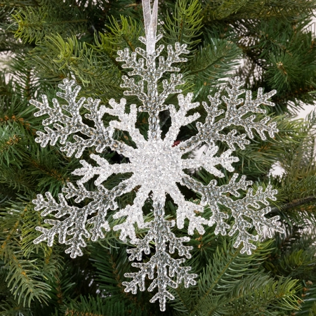 Snowflake Plastic Glitter Transparent/Silver - image 2