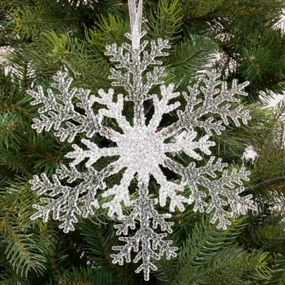 Snowflake Plastic Glitter Transparent/Silver - image 2