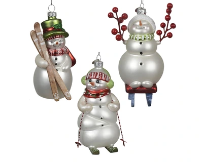 Snowman Glass Asst. W.8.8cm x H.13cm