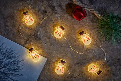 Snowman String Lights - Set of 20