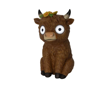 Solar Animal Polyresin Steady Brown/Cool White H.25Cm - image 2