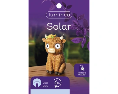 Solar Animal Polyresin Steady Brown/Cool White H.25Cm - image 3