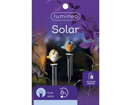 Solar Bird Polyresin Steady 2 Asst./Cool White H.29Cm - image 3