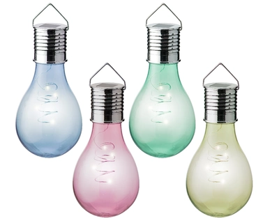 Solar bulb plastic steady 4col ass H.14cmD.8cm - image 5