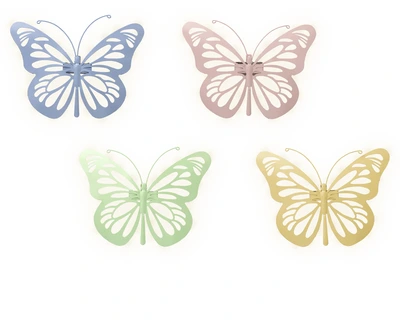 Solar Butterfly Iron Steady 4Col  Asst./Warm White H.26.5Cm - image 3