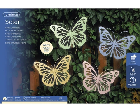 Solar Butterfly Iron Steady 4Col  Asst./Warm White H.26.5Cm - image 4