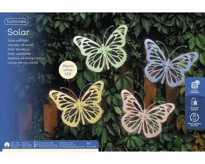 Solar Butterfly Iron Steady 4Col  Asst./Warm White H.26.5Cm - image 4