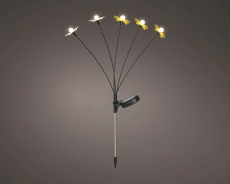 Solar Butterfly Metal Steady Yellow/Warm White H.60Cm - image 1