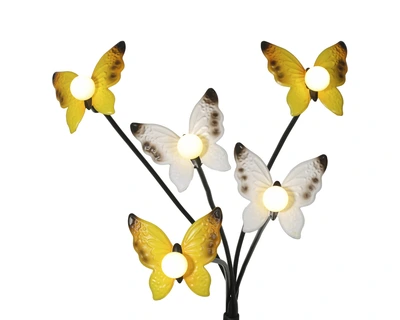 Solar Butterfly Metal Steady Yellow/Warm White H.60Cm - image 3
