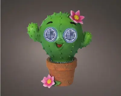 Solar Figurine Resin Steady Colours/Cool White H.19Cm