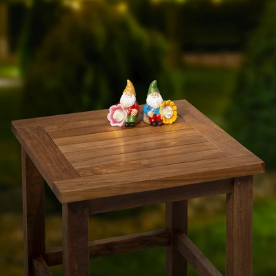 Solar Figurines Polyresin Steady 2Col  Asst./Warm White H.11.5Cm - image 2