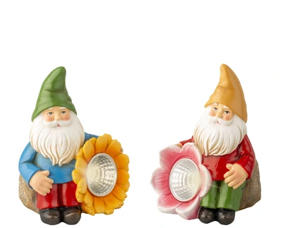 Solar Figurines Polyresin Steady 2Col  Asst./Warm White H.11.5Cm - image 3