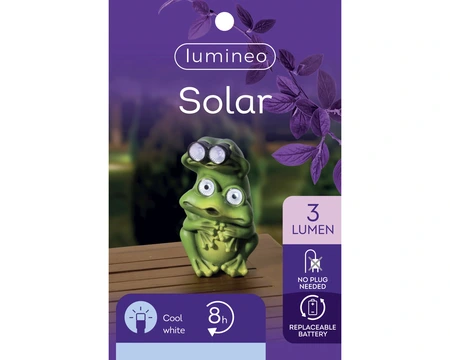 Solar Frog Polyresin Steady Asst./Cool White H.17.5Cm - image 3