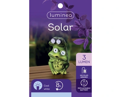 Solar Frog Polyresin Steady Asst./Cool White H.17.5Cm - image 3
