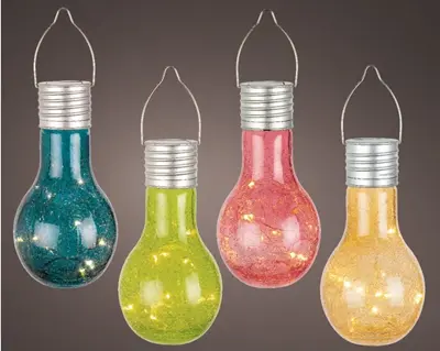Solar Garden Light Gl Steady 4Col   H17.00cm-8L asst.