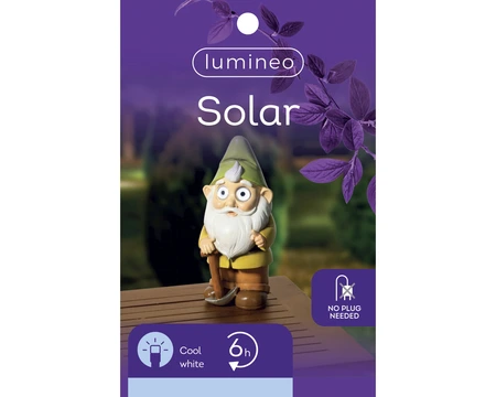 Solar Gnome Polyresin Steady Asst./Cool White H.30Cm - image 3