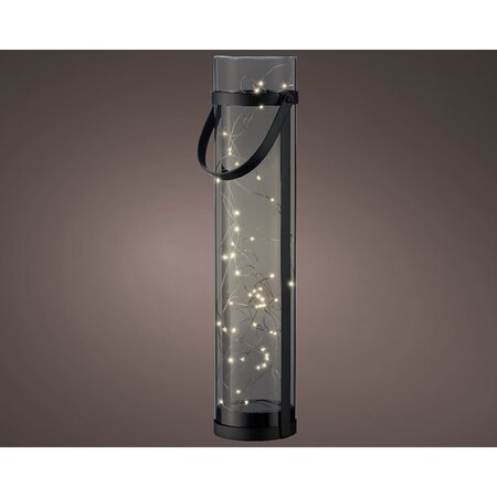 Solar Lantern Acrylic H46.00cm-50L Smokey Grey