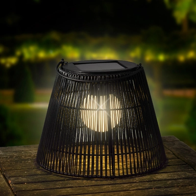 Solar Lantern Black/Warm White dia28-H22cm-4L - image 1