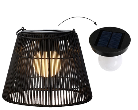 Solar Lantern Black/Warm White dia28-H22cm-4L - image 2