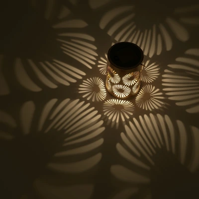 Solar Lantern Iron Steady 4Col  Asst. H.11.5Cm - image 4